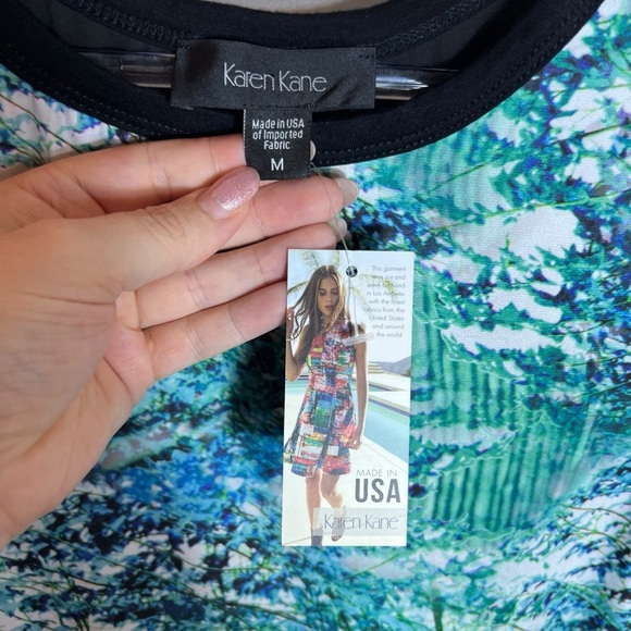 Karen Kane Palmilla Print Shirttail Tank, Nature Study Collection, NWT, Medium - Picture 4 of 5